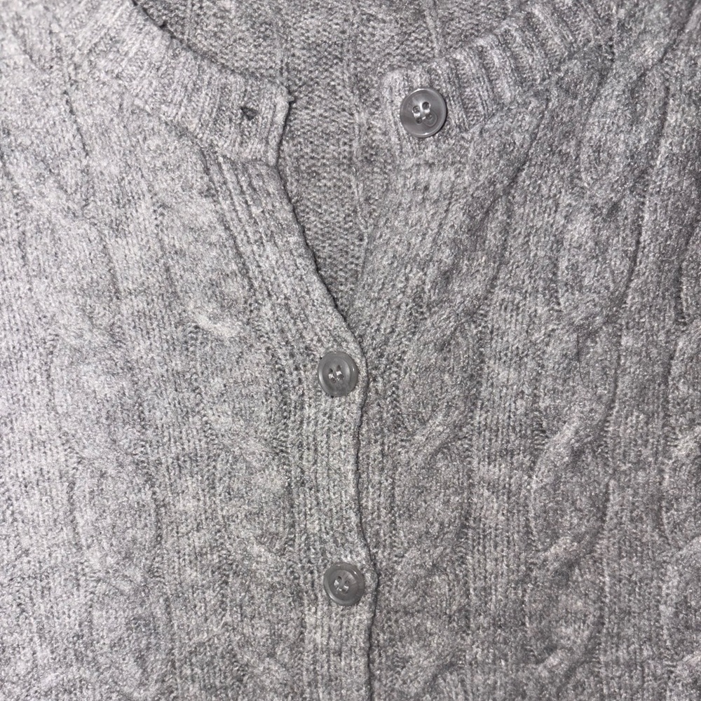 Pink Rose Heather Gray Button-Up Cardigan